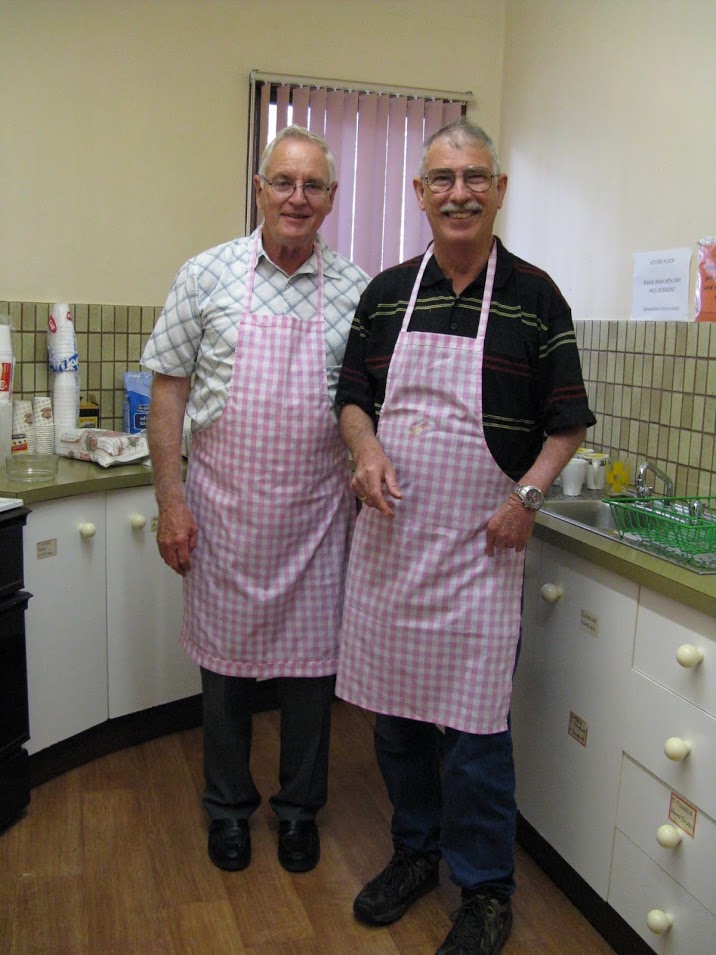 Men having fun in the kitchen!