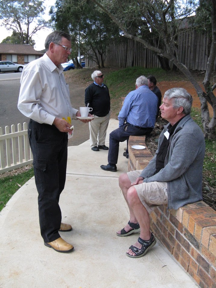 Our men catching up over a cuppa